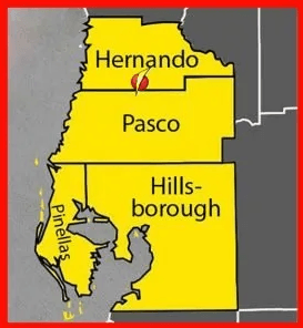 Hernando, Pasco, Hills-borough