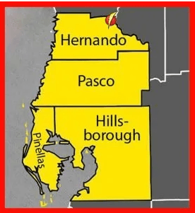 Hernando, Pasco, Hills-borough